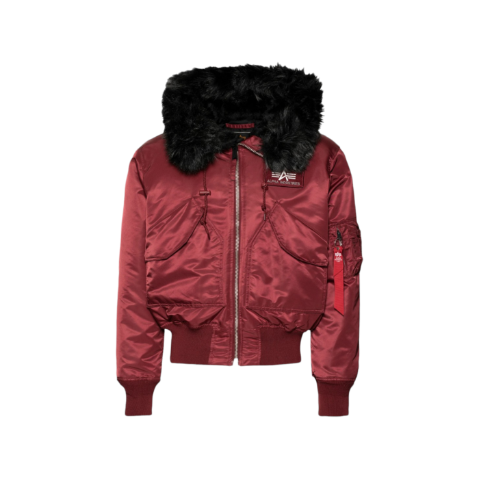 Alpha 45P Hooded Custom Jacket Burgundy