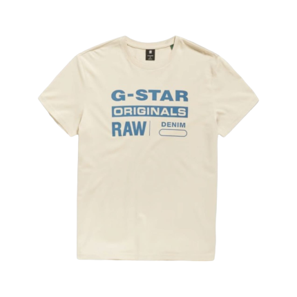 G Star Crew Graphic 8 R T Cream