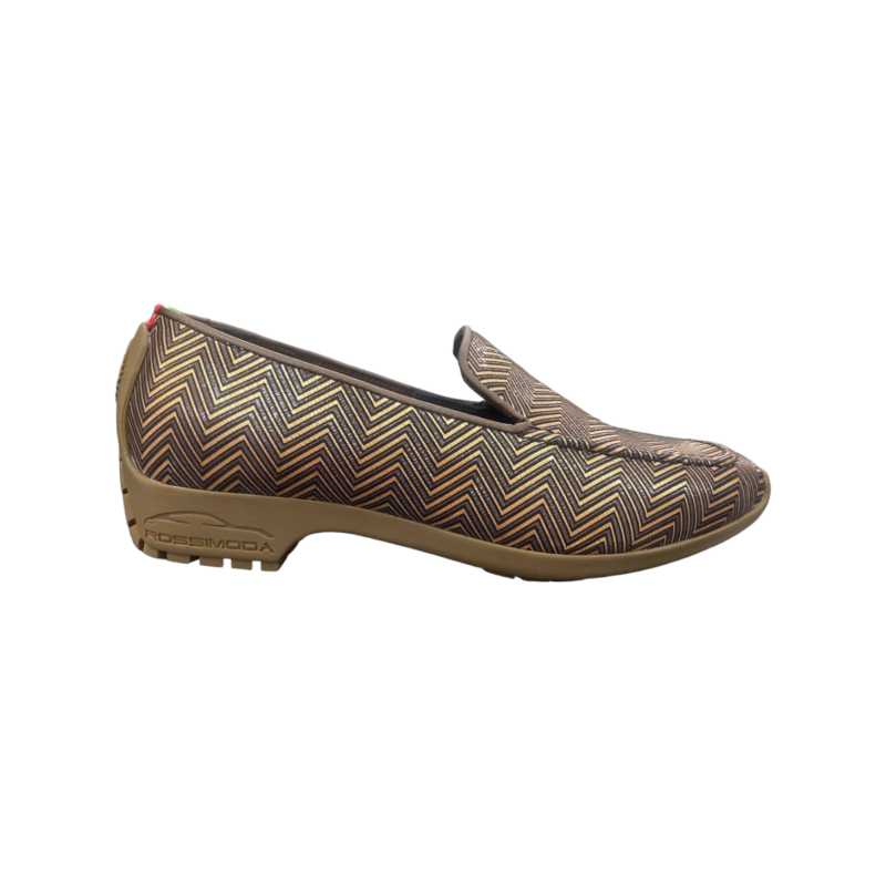 Rossimoda Slip On Zig Zag Brown/Black