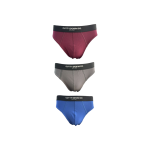 Cutty Cotton Briefs 3-Pack Maroon/Grey/Blue