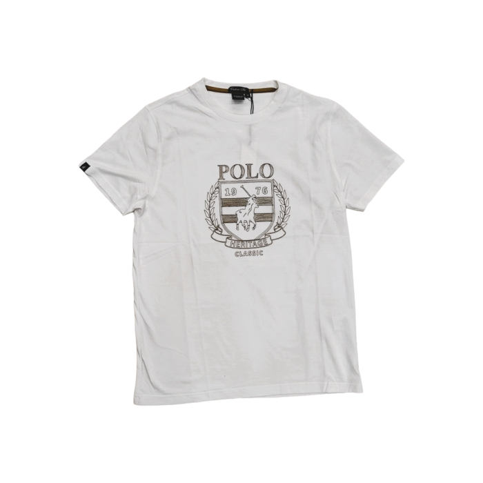 Polo Crew Crest Embroidered T-Shirt White