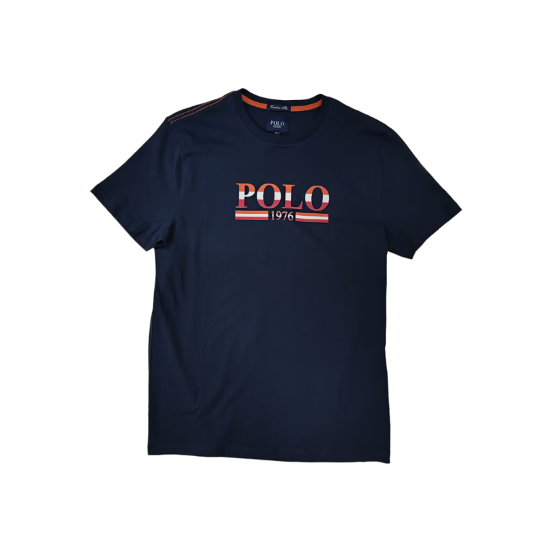 Polo Crew Logo Printed T-Shirt Navy