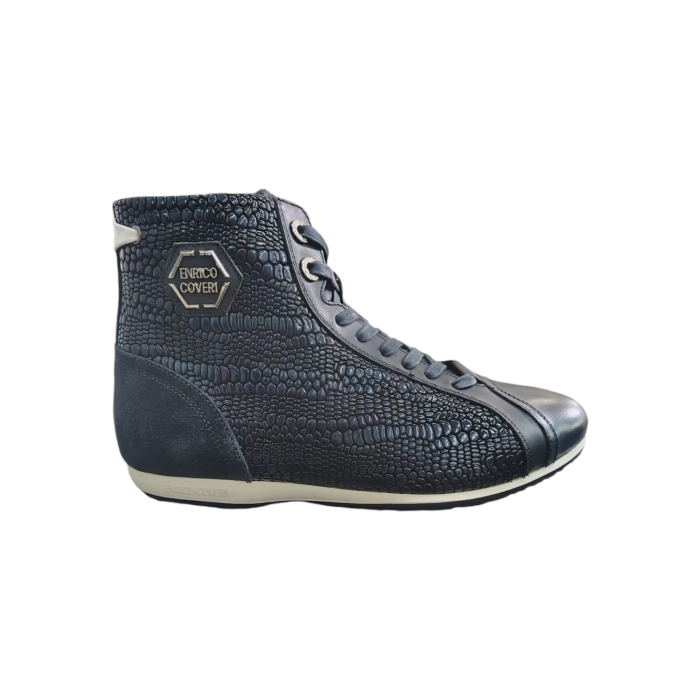 Enrico Coveri Zip Up Boot Navy/Black