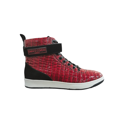 Enrico Coveri Zip Up Boot Red/Black