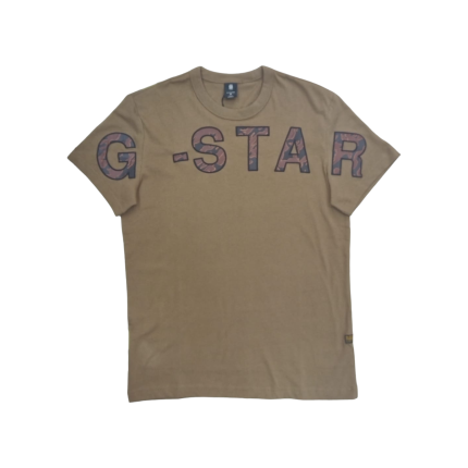 G Star Crew Embro Print R T Kangaroo Brown