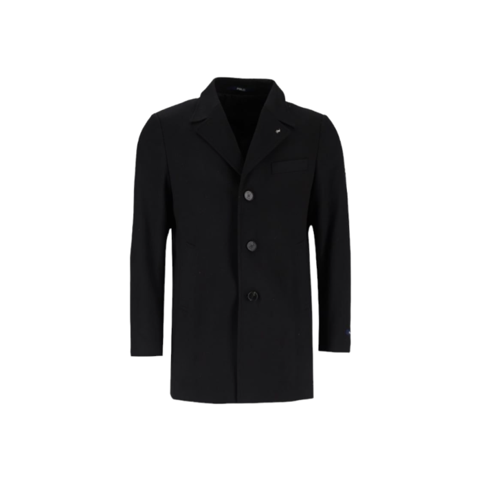 Polo Mens Melton Coat Black