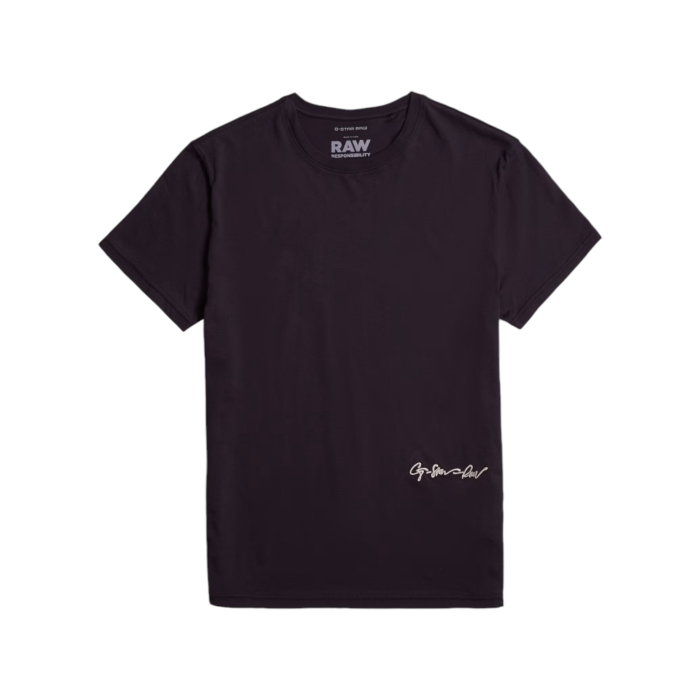 G Star Crew Circle Back Graphic R T Black