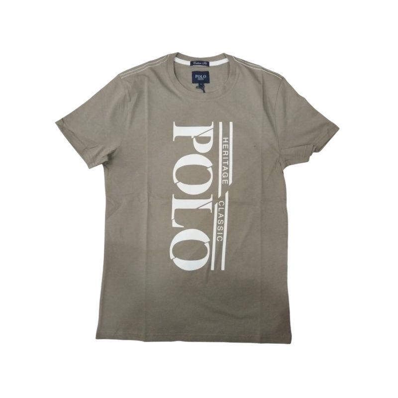 Polo Crew Bold Logo Printed Taupe.