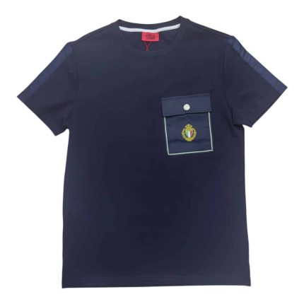 Enrico Coveri T-shirt Button Pocket Logo Navy