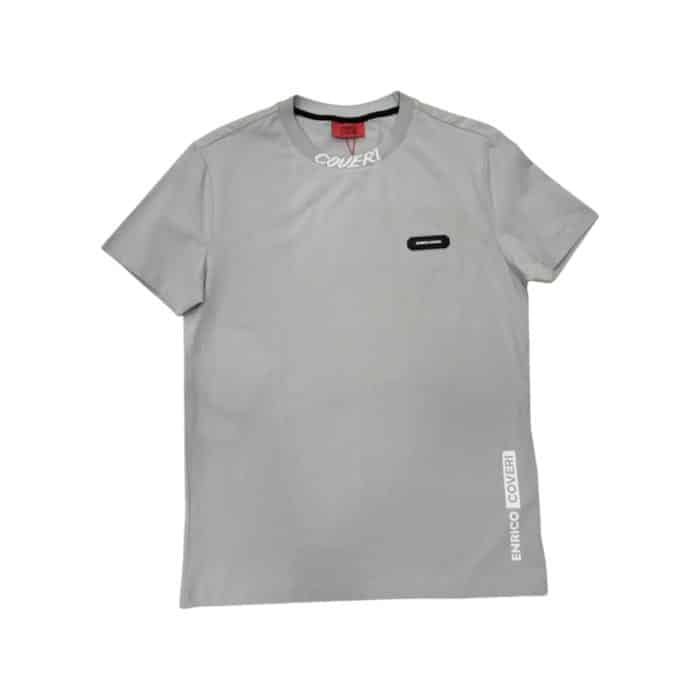 Enrico Coveri T-Shirt Small Chest Logo Grey.