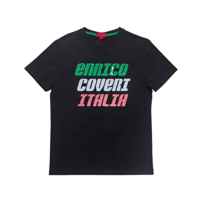 Enrico Coveri T-Shirt with Triple Logo Black