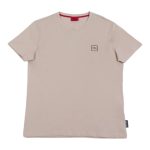 Enrico Coveri V-Neck T-shirt Mini Block Logo Khaki