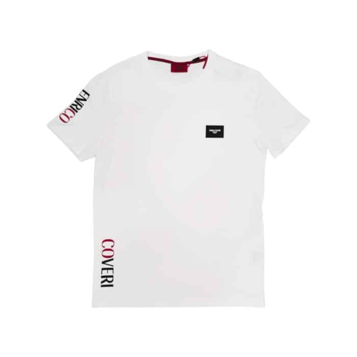 Enrico Coveri T-shirt Side Logo Print White