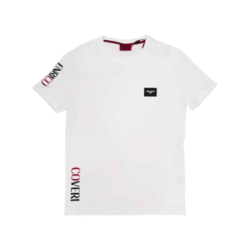 Enrico Coveri T-shirt Side Logo Print White