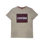 Enrico Coveri Graphic Block Logo Print Khaki