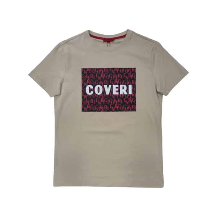 Enrico Coveri Graphic Block Logo Print Khaki