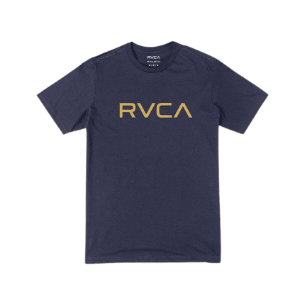 RVCA Tee Shirt Big Logo S/S Navy/Gold