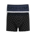 Polo Boxer Basic Knit Monogram Print 3-Pk Navy