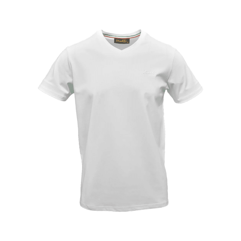 Vialli Tees V-Neck Bold White